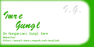 imre gungl business card